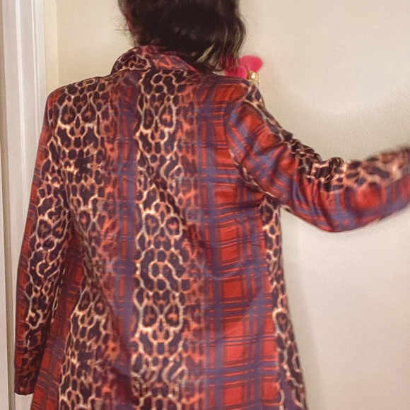 Chic Mixed Print Blazer - Picture 2 of 4